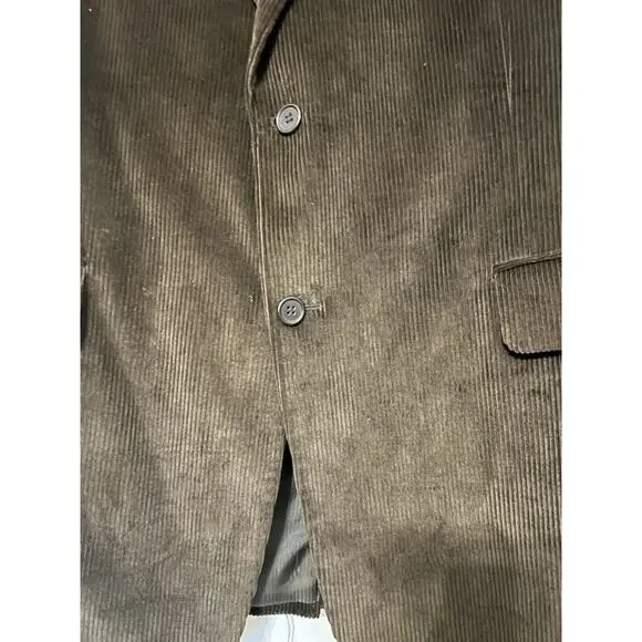 Meeting Street Mens Sport Coat Size 42L Brown Corduroy Blazer Lined 100%‎ Cotton - Picture 4 of 15